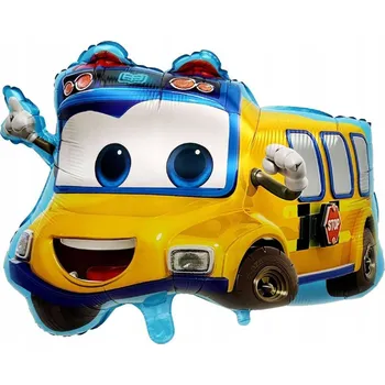 Balónek Fóliový Balónek s Heliem Školní Autobus Dekorace Narozeniny Pro Děti 56 cm