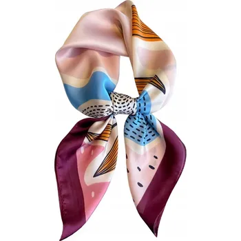 Podprsenka KAMEA dámský šátek 70x70 růžový květinový grafický styl