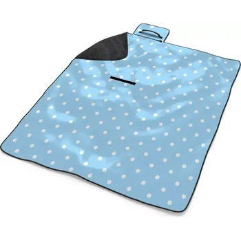 deka Sablio Plážová deka Bílé tečky na modré: 200x140 cm