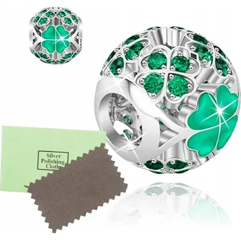 Přívěsek Přívěsek CHARMS Srdce ČTYŘLÍSTEK BEADS Korálek