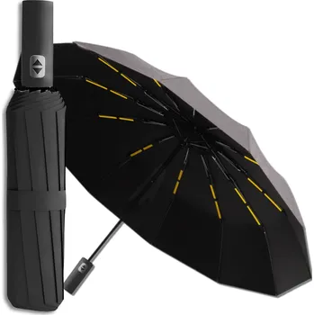 Deštník Camerazar ČERNÝ automatický deštník skládací, UV odolný