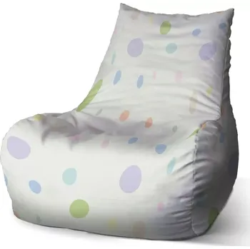 Sedací pytel Sablio Sedací vak Bean Tříbarevné puntíky - 100 x 90 x 45 cm