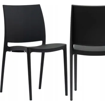 Ergonomická židle Bankietowo černá plastová stohované