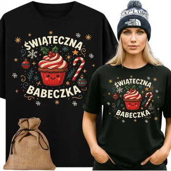 TRIČKO DÁMSKÉ VÁNOČNÍ CUPCAKE VÁNOCE DÁREK L