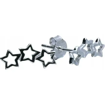 Náušnice Stříbrné náušnice 925 tři hvězdičky 0,80 g puzetky