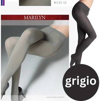 Dámské punčochy Punčocháče Marilyn MICRO 60 - šedá 2/S Hladké