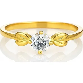 Prsten Prstýnek pozlacený, chirurgická ocel plátovaná zlatem PST954, Velikost