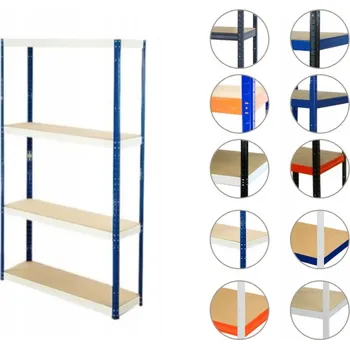 Dílenský regál Kovový regál skladový garážový HELIOS HNW 180x120x50 4x275kg