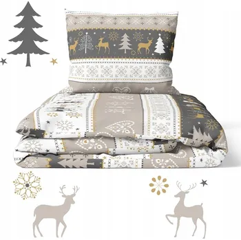 Povlečení Povlečení 140x200cm, 70x80cm, 140g/m2, 100% bavlna , zimní béžová