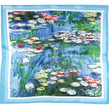 Saténový šátek 50x50 cm Varianta: 3 modrozelená, Balení: 1 ks