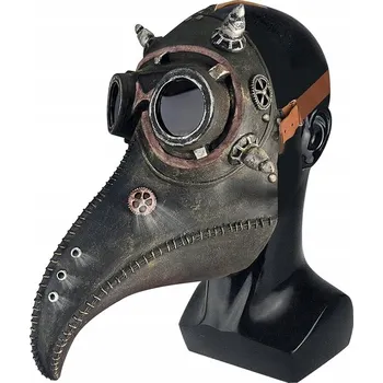 Maska na obličej MASKA DOKTOR MOR (ČERNÁ SMRŤ) latexová černá