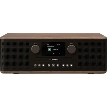 Radiopřijímač Pure Classic C-D6 Coffee Black/Walnut EU/UK 252985 rádio s CD, DAB, DAB+, FM, černá, vlašský ořech