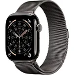 Apple Watch Series 11 GPS + Cellular 42mm Slate Titanium Case with Slate Milanese Loop MF8U4MP/A