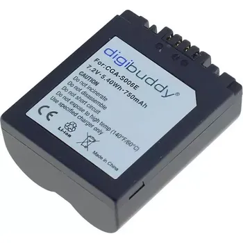 DigiBuddy Baterie Panasonic CGA-S006E 750mAh Li-Ion 7,4V, kvalitní akumulátor pro digitální fotoaparáty