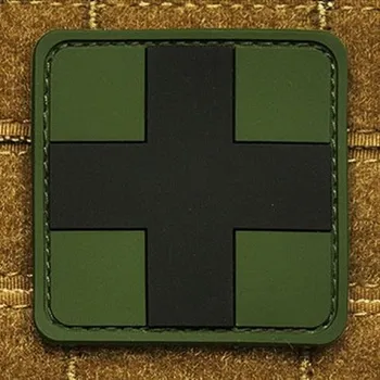 pomocná karabina Jackets To Go Nášivka KŘÍŽ MEDIC 50mm, ZELENÁ