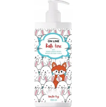 Mýdlo ON LINE Bath Time Mýdlo na ruce a tělo 2v1 Vanilkové pohlazení 390 ml