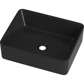 Umyvadlo na desku obdélníkové Granitan VEGA 370 cm černé
