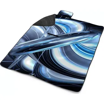 deka Sablio Plážová deka Modrá abstrakce: 200x140 cm