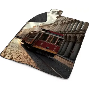 deka Sablio Plážová deka Historická červená tramvaj: 200x140 cm