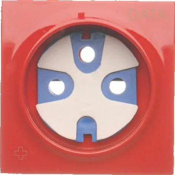 vypínač Kryt zásuvky DATA, Simon 54 DGD1P/AB22, červená antibakteriální