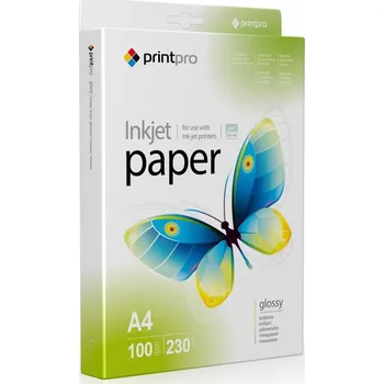 Kancelářský papír Lesklý fotopapír PrintPro A4 230 g/m2 100 ks