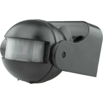 Pohybové čidlo Pohybový senzor Ecolight černý PIR 180° venkovní, dosah max. 12 m