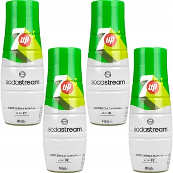 Výrobník sody 4x KONCENTRÁT SIRUP 7 UP PRO VÝROBNÍK SODY SODASTREAM 9L NÁPOJE ze 440ml