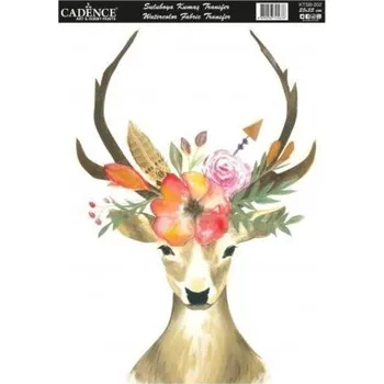 Výtvarná sada Nažehlovací nálepka Cadence - akvarelový jelen / 25x35 cm