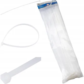 Organizace kabelů STAHovací PÁSKY nylonové bílé 430x7,6mm UV 50 Ks.