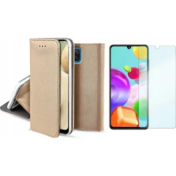 Pouzdro na mobilní telefon Flipový Pouzdro VEGACOM pro Samsung Galaxy A12 zlatý