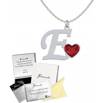 Náhrdelník Stříbrný Náhrdelník Písmeno E se srdíčkem DEDIKACE ZDARMA