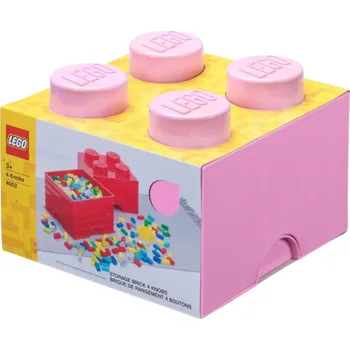 úložný prostor na hračky Úložný box LEGO Storage Brick 4, růžový