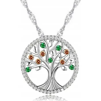Náhrdelník STŘÍBRNÝ NÁHRDELNÍK STROMEK RODU RHODIOVANÝ 925