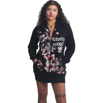 Dámská mikina Dámská mikina Yakuza Hanami Long Zip 27103 black Velikost: XS