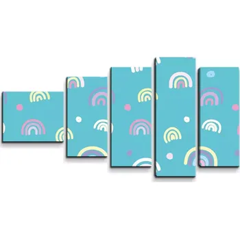 Obraz Sablio Obraz - 5-dílný Barevné duhy - 100x60 cm