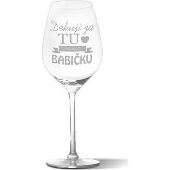 Víno Sablio Sklenička na víno Děkuji za tu nejlepší babičku: 49 cl