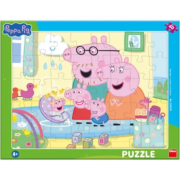 Puzzle Dino Puzzle Pappa Pig Sourozenci 40 dílků deskové
