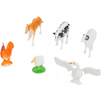 Figurka SADA HRAČEK ZVÍŘÁTEK - 6 KS - FARMA - D193