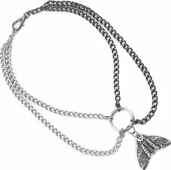 Přívěsek obojek Black and White Death Head