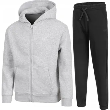 Chlapecká mikina 4F ZATEPLENÁ CHLAPECKÁ TEPLÁKOVKA ROZEPÍNACÍ MIKINA KALHOTY / vel 164