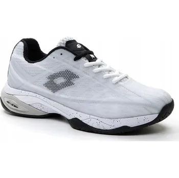 Pracovní obuv PÁNSKÉ TENISOVÉ BOTY LOTTO MIRAGE 300 SPD MEN WHITE/BLACK/GRAY 42,5