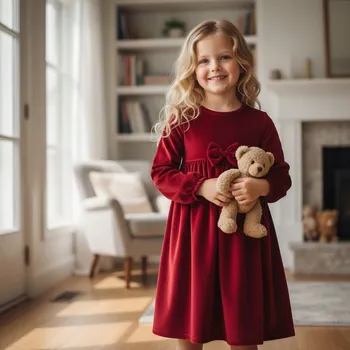 Dámské šaty Šaty s mašlí červené, velikost 146