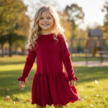 Dámské šaty Šaty velur bombka červené 134