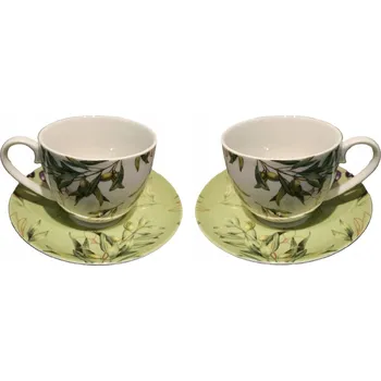 Šálky na káva a čaj 2+2 230 ml Zelené Olivy