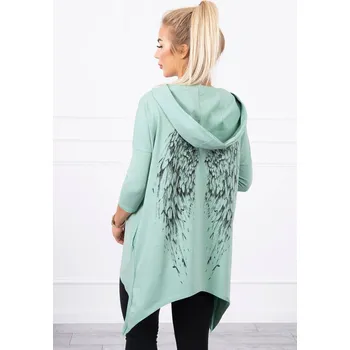 Dámská mikina Kesi Mikina s potiskem křídel Barva: Tyrkysová, Velikost: UNI