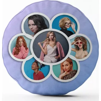 Polštář Sablio Kulatý polštářek s vlastní fotografií: průměr 40 cm