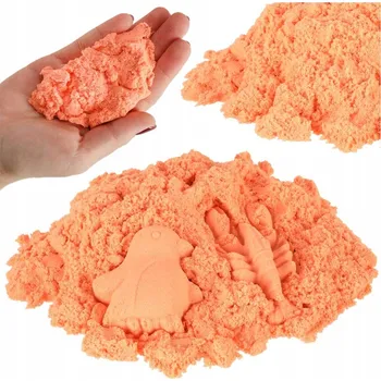 kinetický písek Kinetický písek Magický Dynamický Pískolina v sáčku 1 kg Oranžový