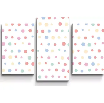 Obraz Sablio Obraz - 3-dílný Různě barevné puntíky - 75x50 cm