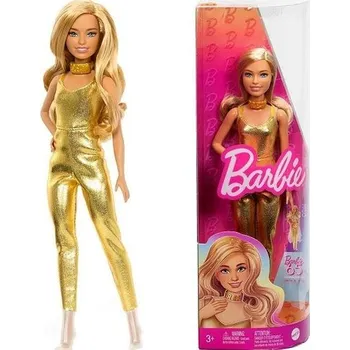 Hračka Barbie panenka Fashionistas zlatý overal