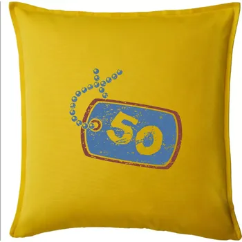 Polštář 50 na krku štítek - Polštář 50x50 - 50x50 - Pouze potah ( Žlutá )